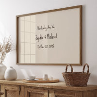 Custom “How Lucky We Are” Wedding Sign Wall Art