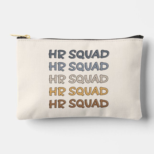 Custom HR Squad Human Resources Team Gifts Accessory Pouch (Front)