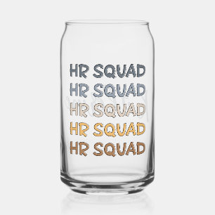 Custom HR Squad Human Resources Team Gifts Can Glass
