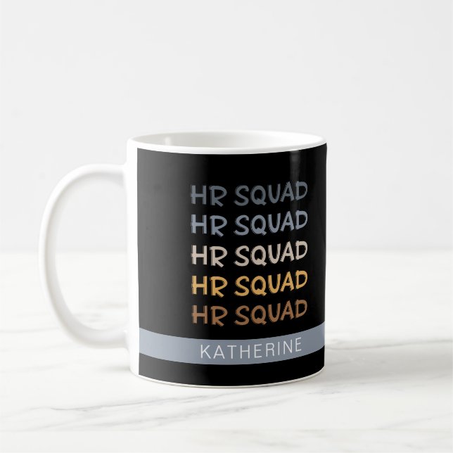 Custom HR Squad Human Resources Team Gifts Coffee Mug (Left)