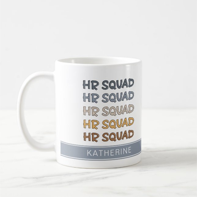 Custom HR Squad Human Resources Team Gifts Coffee Mug (Left)