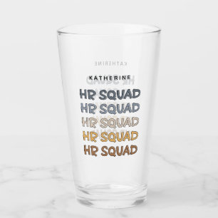 Custom HR Squad Human Resources Team Gifts Glass