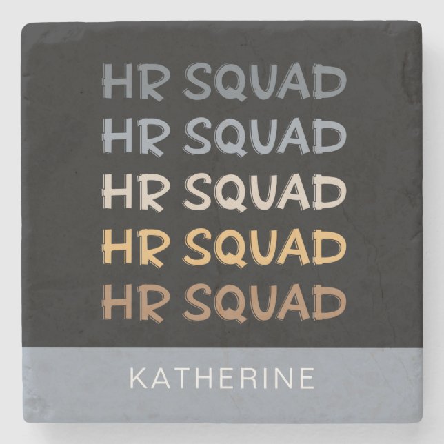 Custom HR Squad Human Resources Team Gifts Stone Coaster (Front)