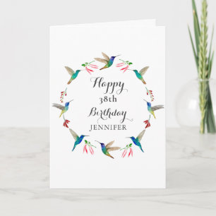 Custom Hummingbird Birthday Card
