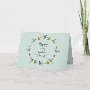 Custom Hummingbird Birthday Card