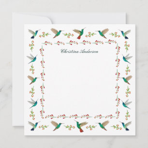 Custom Hummingbird Border  Card