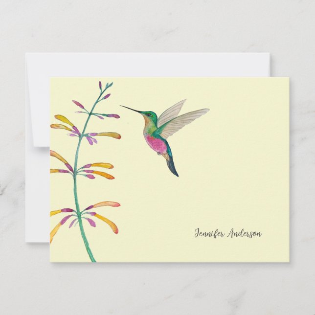 Custom Hummingbird  Card (Front)