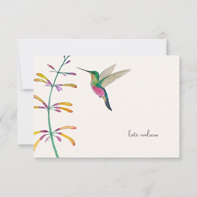 Custom Hummingbird  Card (Front)