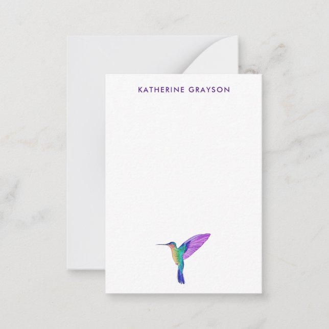 Custom Hummingbird  Card (Front)
