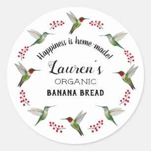 Custom Hummingbird Classic Round Sticker
