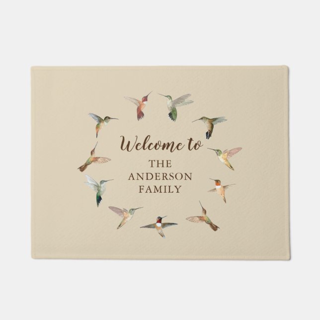 Custom Hummingbird Doormat (Front)