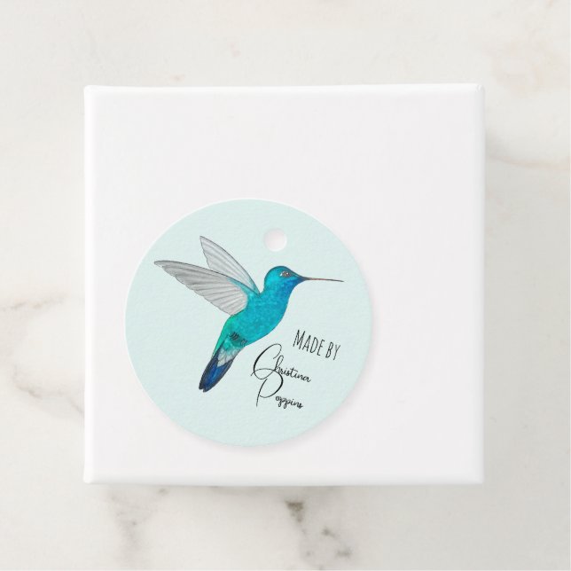 Custom Hummingbird Favour Tags (In Situ)