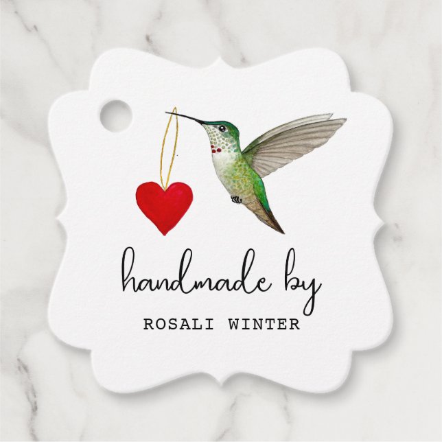 Custom Hummingbird Favour Tags (Front)