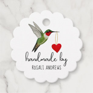 Custom Hummingbird Favour Tags