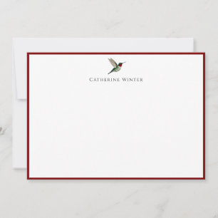 Custom Hummingbird Note Card