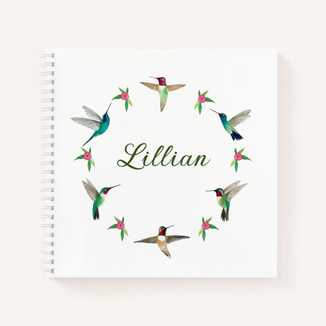 Custom Hummingbird  Notebook (Front)