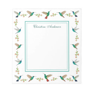 Custom Hummingbird Notepad