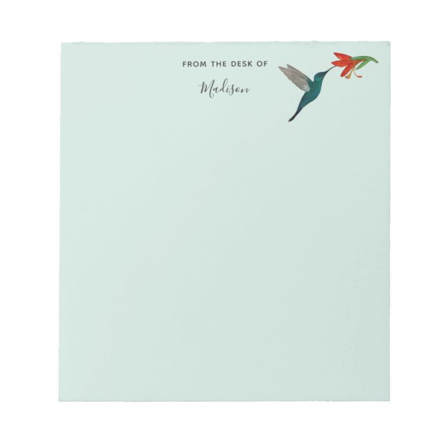 Custom Hummingbird Notepad (Front)
