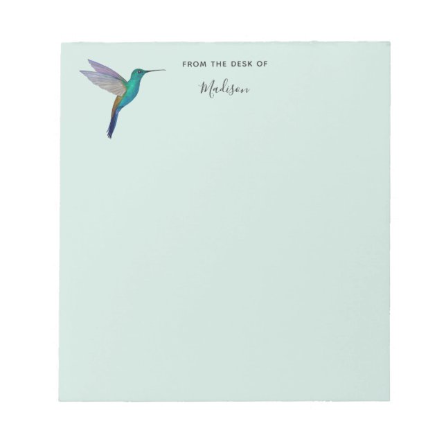 Custom Hummingbird Notepad (Front)