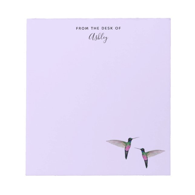Custom Hummingbird Notepad (Front)
