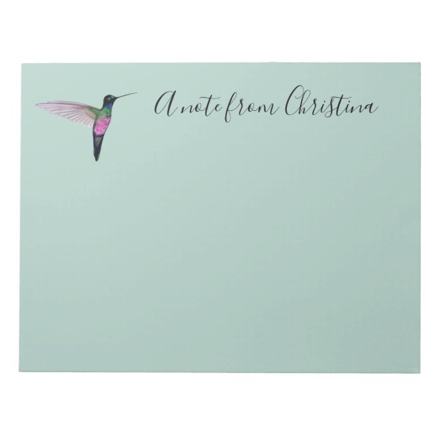 Custom Hummingbird Notepad (Front)