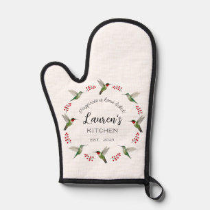 Custom Hummingbird Oven Mitt