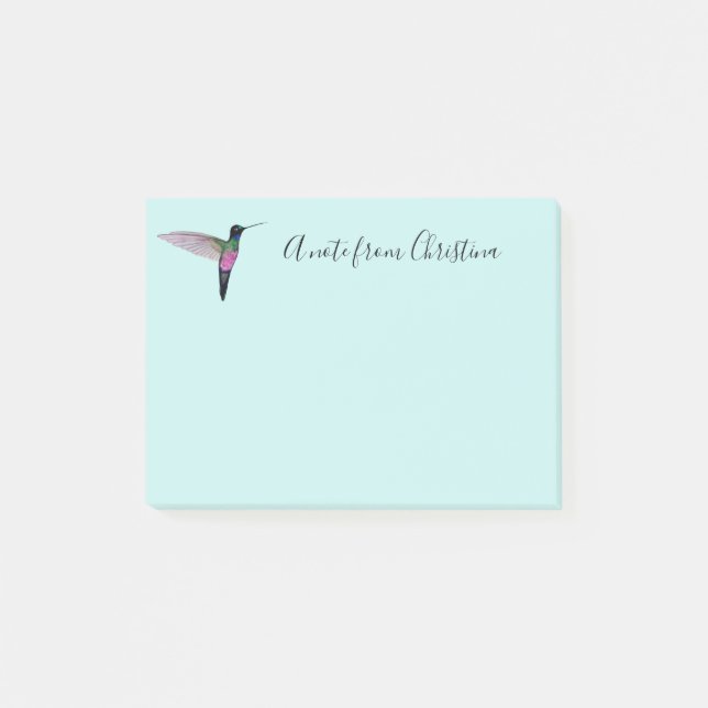 Custom Hummingbird Post-it Notes (Front)