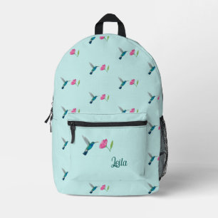 Custom Hummingbird Printed Backpack
