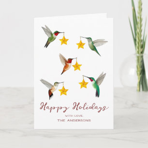 Custom Hummingbirds Holiday Card