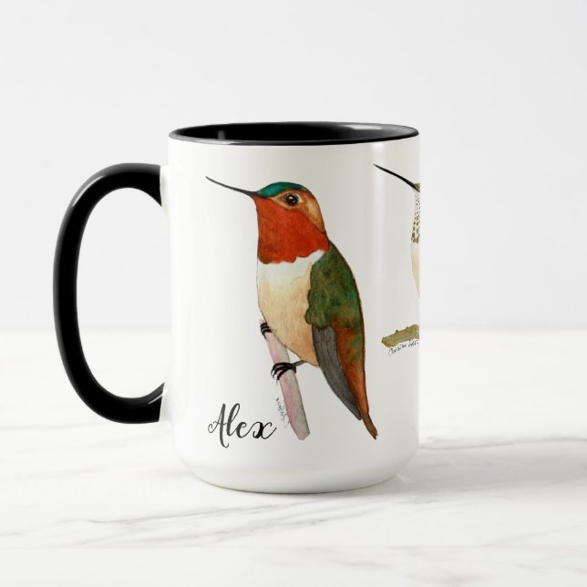 Custom Hummingbirds Mug (Left)