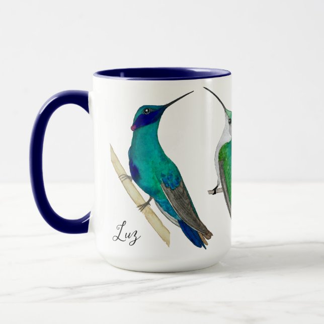 Custom Hummingbirds Mug (Left)