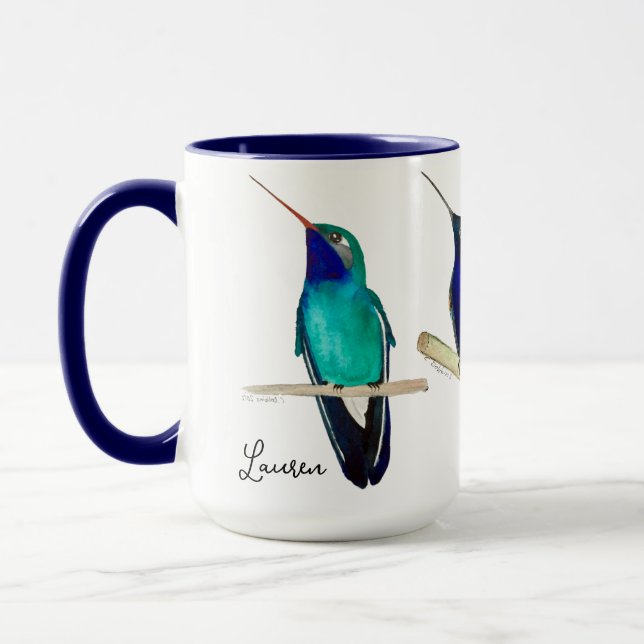 Custom Hummingbirds Mug (Left)