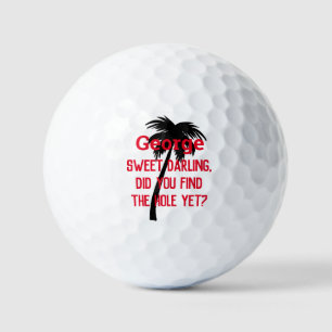 Custom humour golf personalised palm tree balls