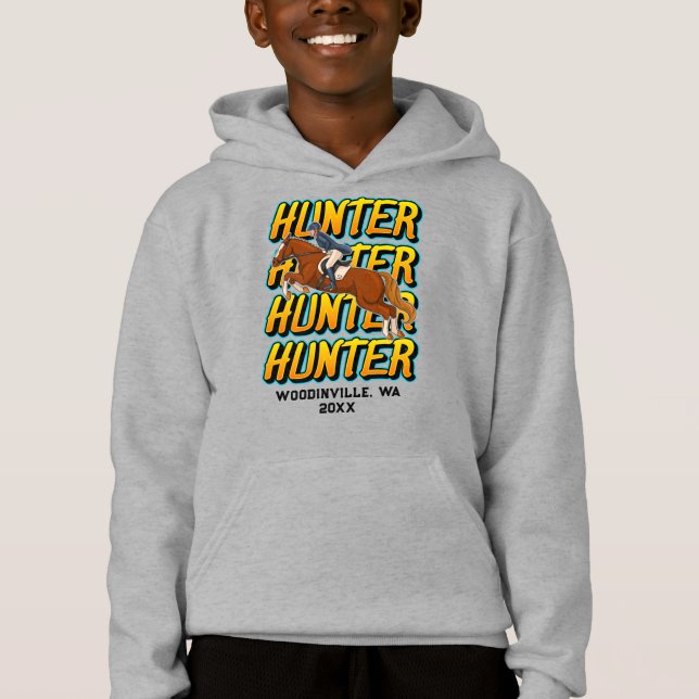 Custom Hunter Horse Event or Location Date Name (Front)