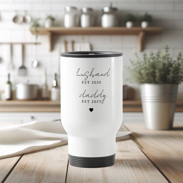 Custom Husband & Daddy EST Year Gift Travel Mug (Creator Uploaded)