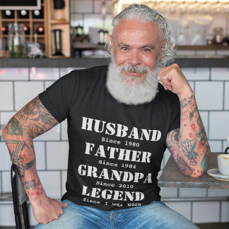 Custom Husband|Father|Grandpa|Legend Father's Day T-Shirt