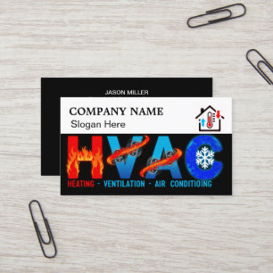 Custom HVAC Business Card with Company Logo slog 4