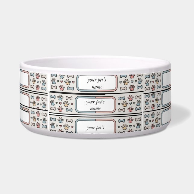 Custom Hygge Pet Bowl Personalised Dog or Cat Food (Front)
