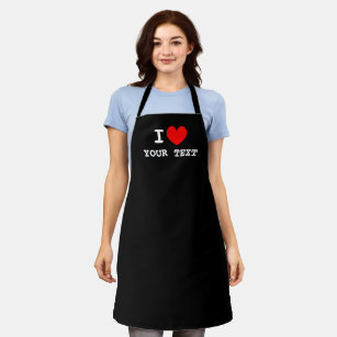 Custom i heart kitchen baking and cooking aprons