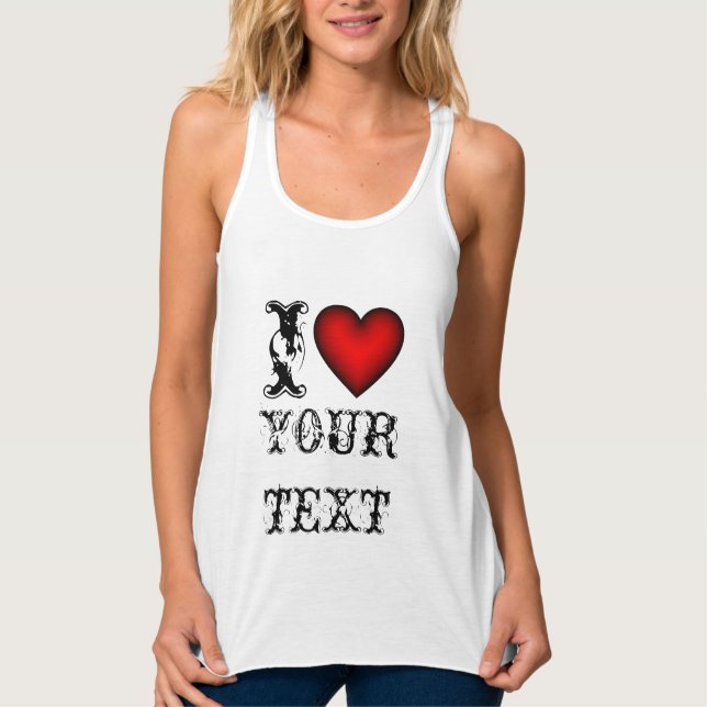 Custom i heart text t shirts / Make your own tee (Front)