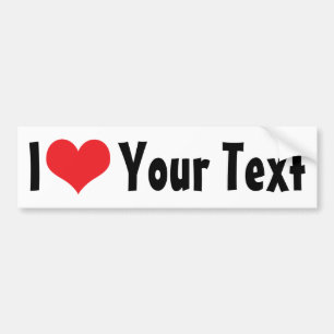 Custom I Love Bumper Sticker