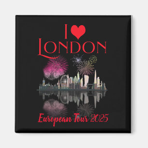 Custom I Love London Skyline King Coronation Magnet