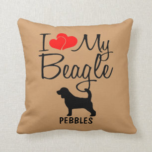 Custom I Love My Beagle Cushion