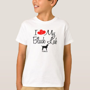 Custom I Love My Black Lab T-Shirt