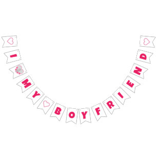 Custom I Love My Boyfriend – Add Photo Bunting