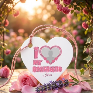 Custom I Love My Boyfriend – Add Photo & Name Favour Tags