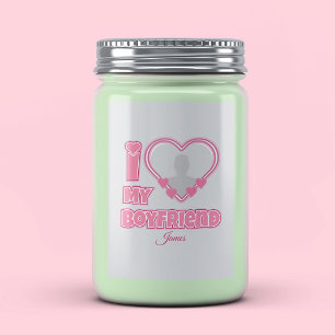 Custom I Love My Boyfriend – Add Photo & Name Food Label