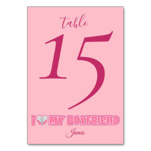 Custom I Love My Boyfriend – Add Photo & Name Table Number