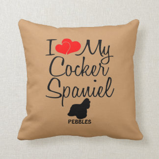 Custom I Love My Cocker Spaniel Cushion