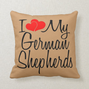 Custom I Love My German Shepherds Cushion